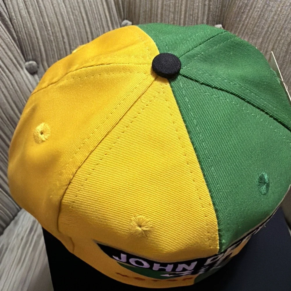 Vintage John Deere Motorsports Chad Little Roush Racing SnapBack Hat 6 Panel New
